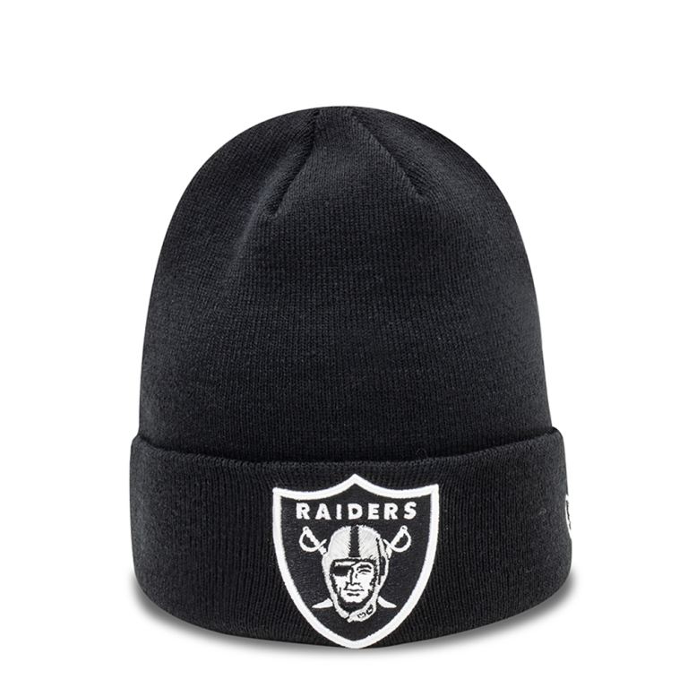 Gorras New Era Beanies Negros - Las Vegas Raiders Essential Cuff 14276VJDI